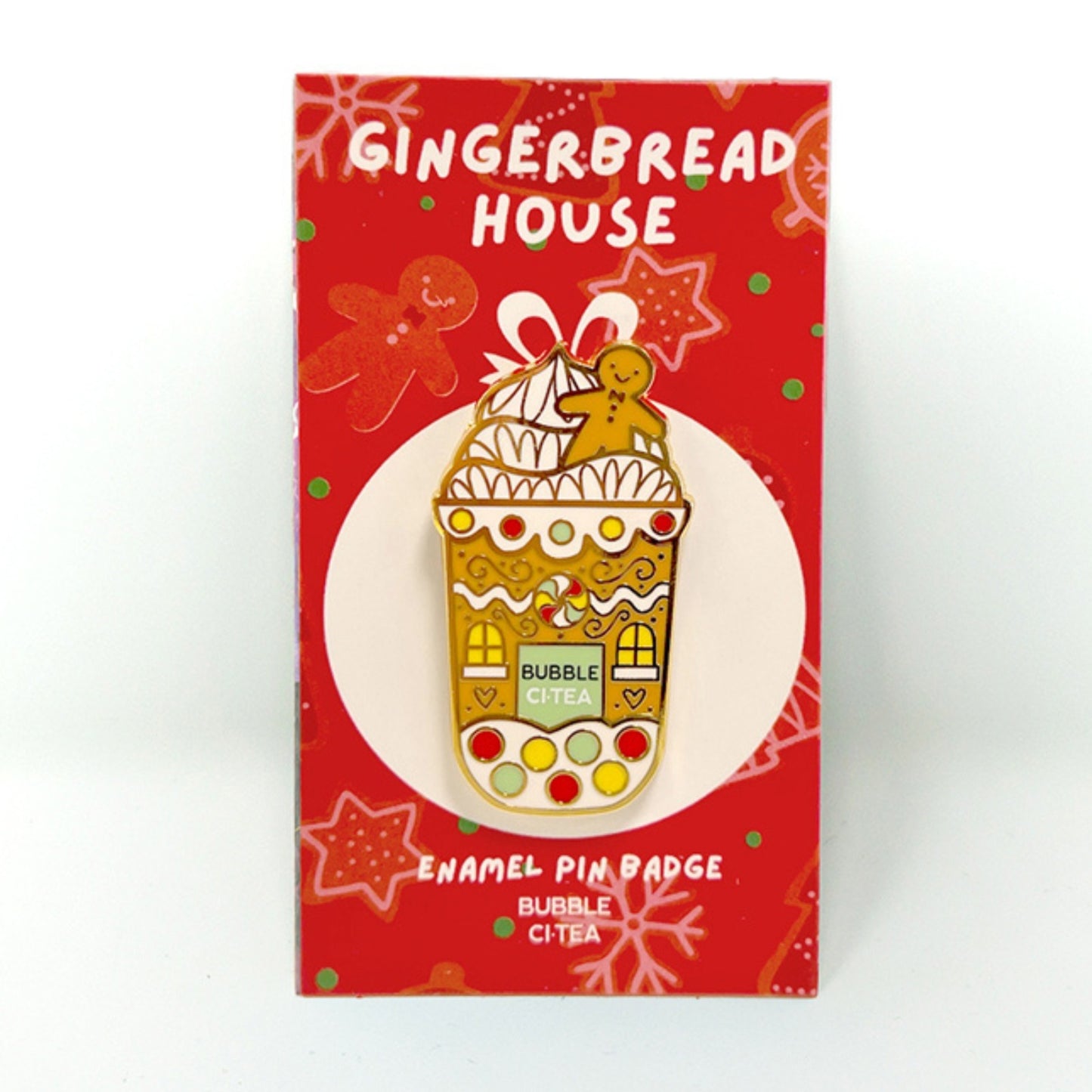 BUBBLE CITEA GINGERBREAD HOUSE PIN (LIMITED EDITION)