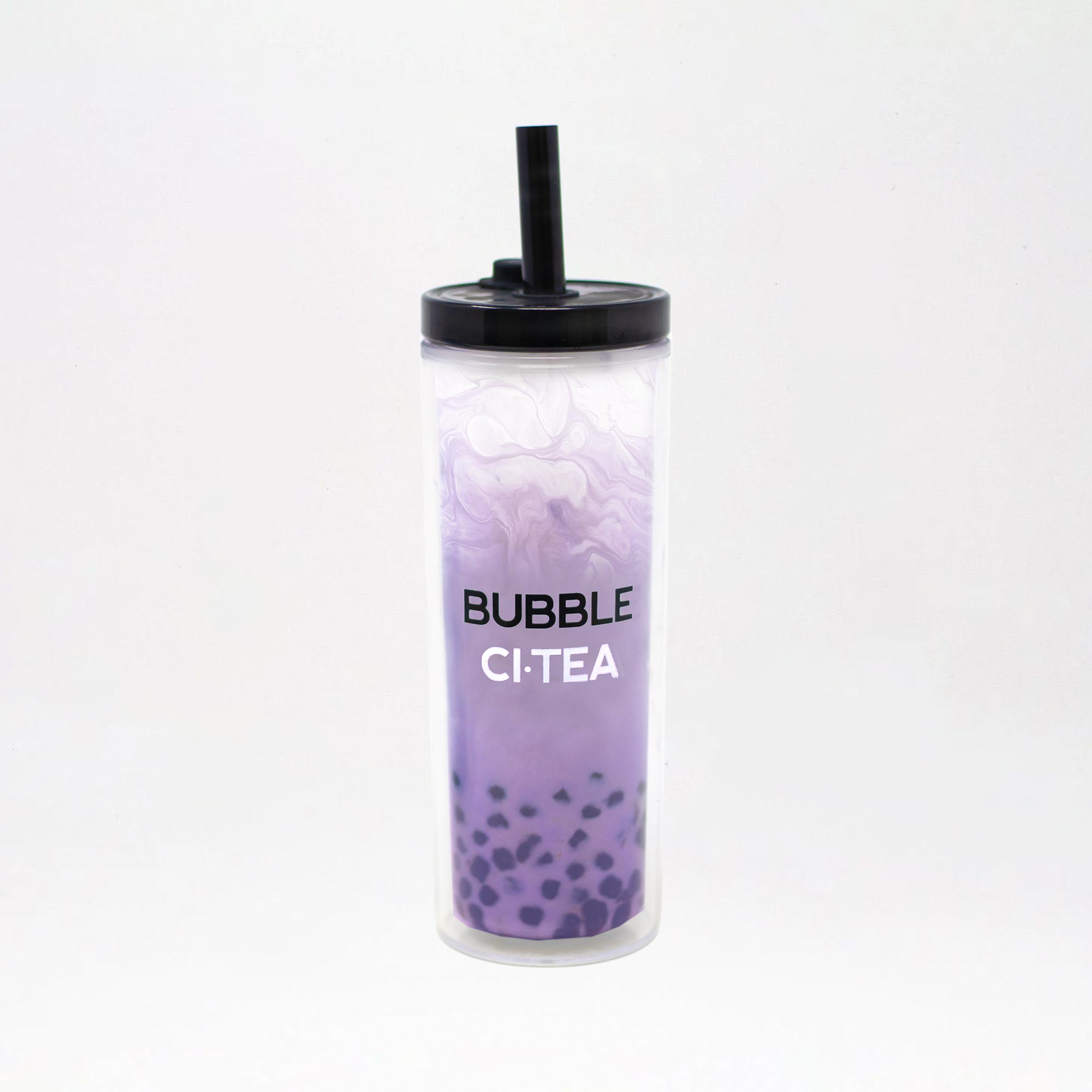 Reusable Glass Bubble Tea Jar- Black Lid ( w/ Straw) – Bubble Kitt